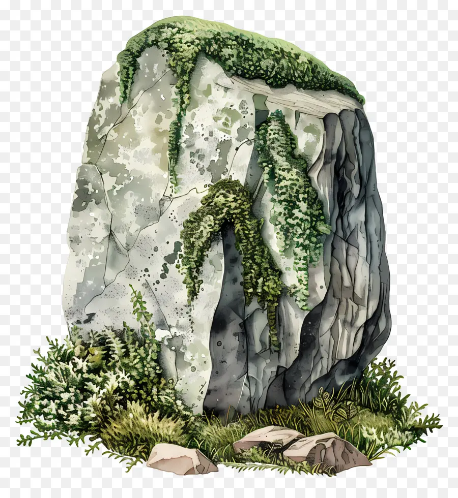 Rock Mossy，Greenery PNG