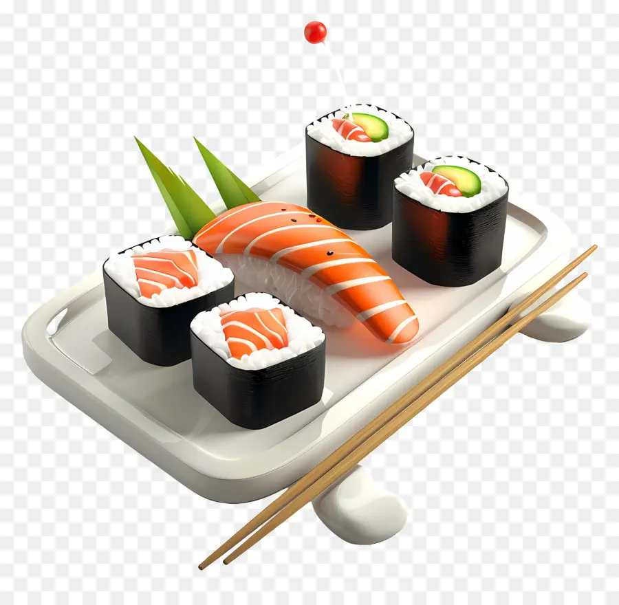 Sushi，Prato De Sushi PNG