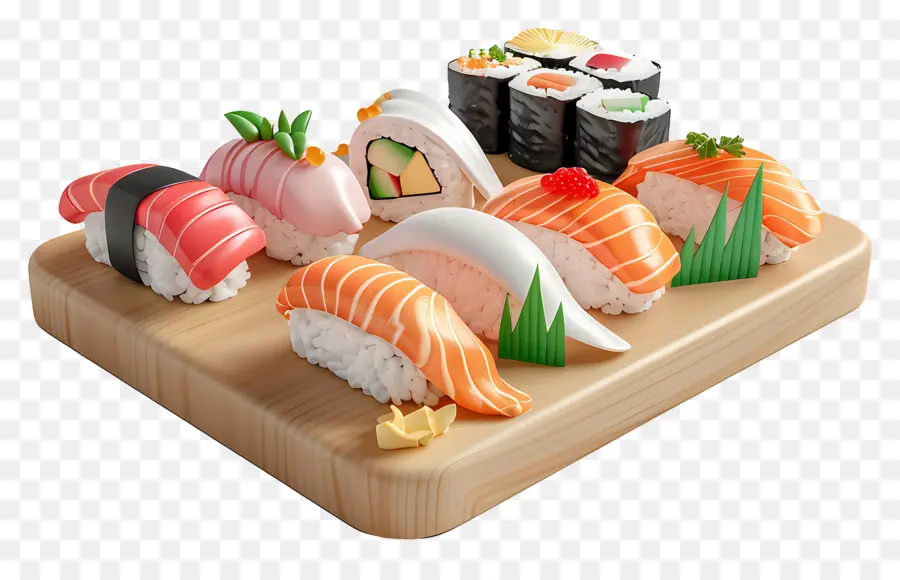 Sushi，Prato De Sushi PNG