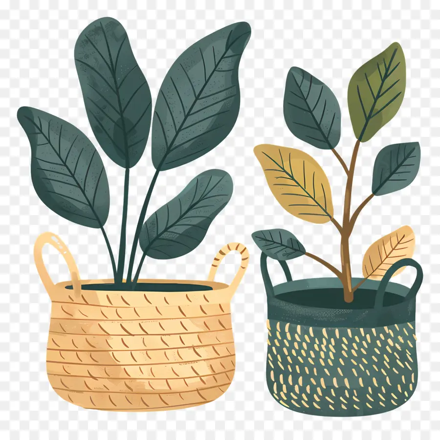 Plantas Na Cesta，Plantas Em Cestas PNG