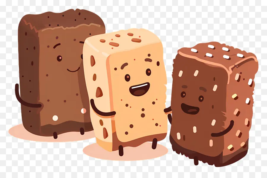 Brownies，Brownies Fofos PNG