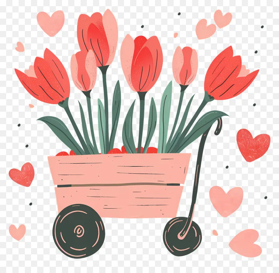 Tulipas，Cart PNG