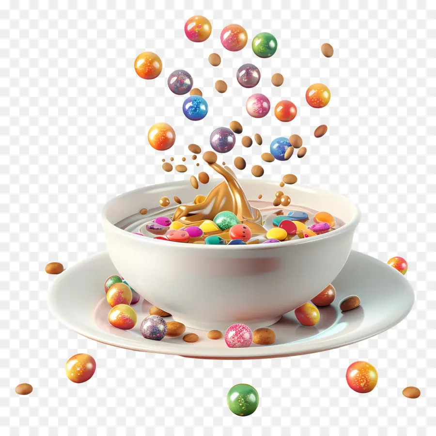 Café Da Manhã De Cereais，Cereal Colorido PNG