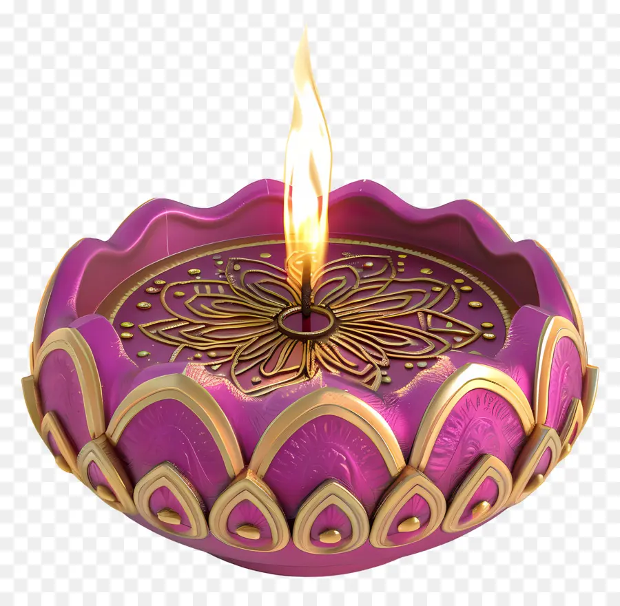 Diwali Diya，Vela Decorativa PNG