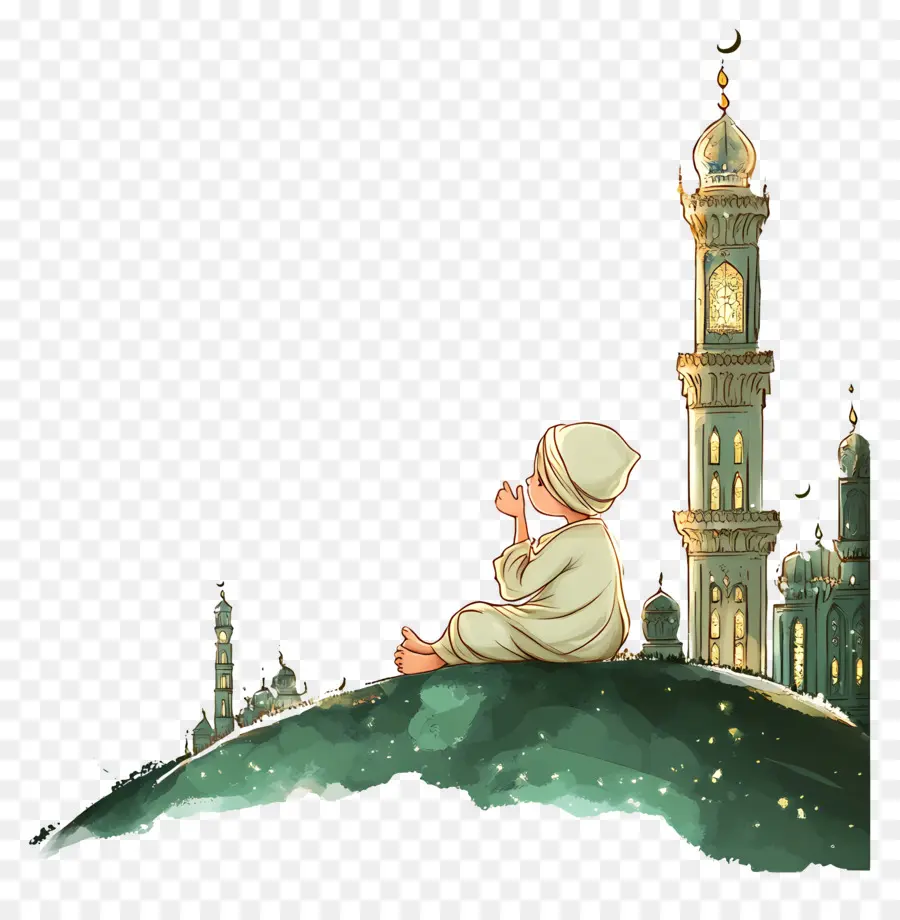 Mawlid Al Nabi，Criança Orando PNG