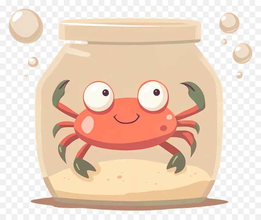 Caranguejo，Caranguejo Fofo Em Jar PNG