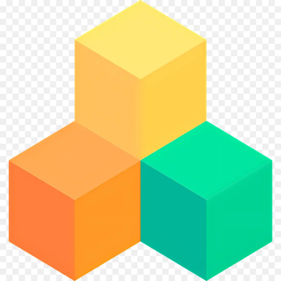 Geometria，Cubos Coloridos PNG