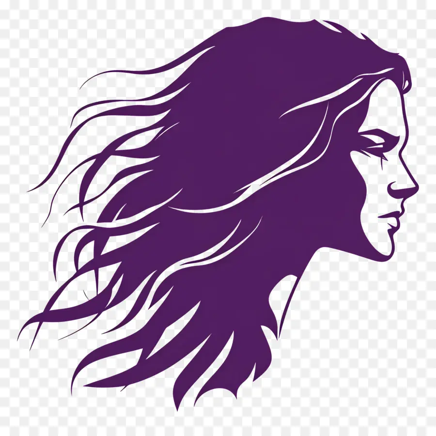 Roxo，Perfil Da Mulher PNG