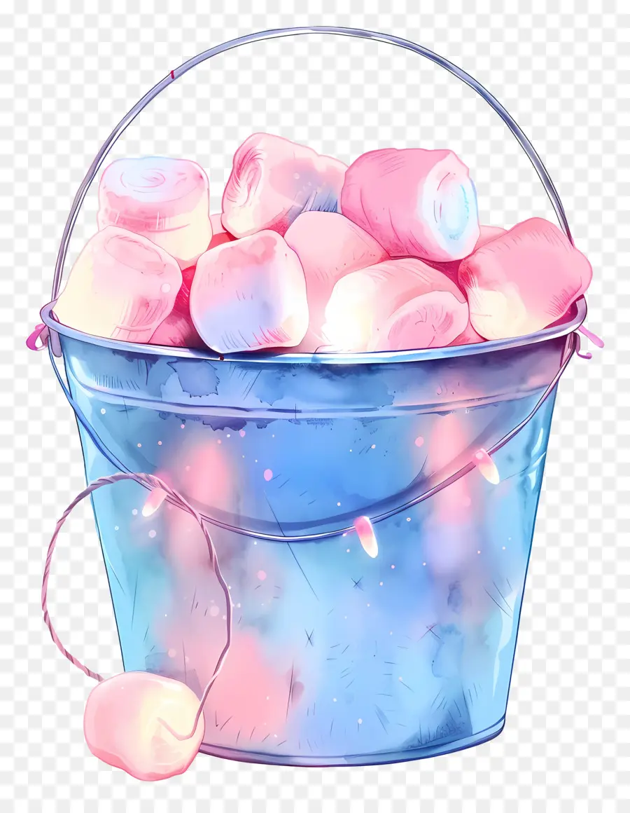 Marshmallow No Balde，Balde De Marshmallow PNG