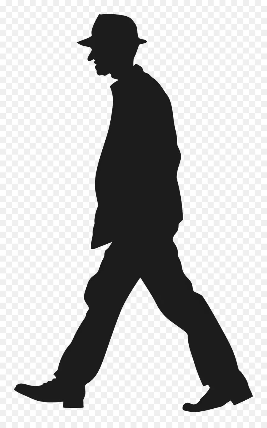 Silhueta De Homem Andando，Homem Andando PNG