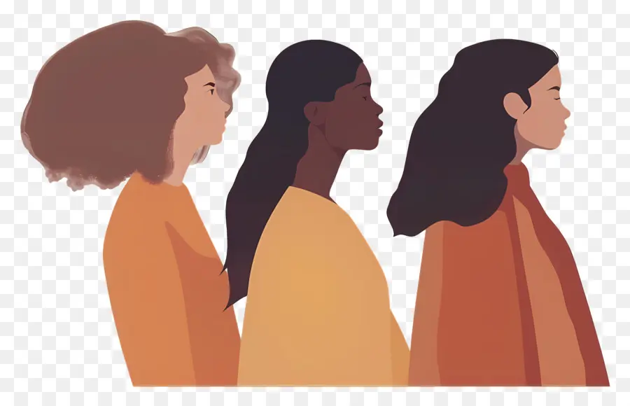 Mulheres Dos Desenhos Animados，Três Mulheres PNG