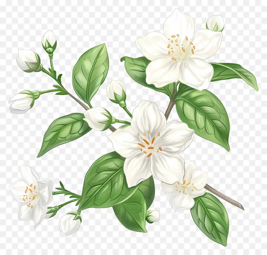 Flores De Jasmim Branco，Flores Brancas PNG