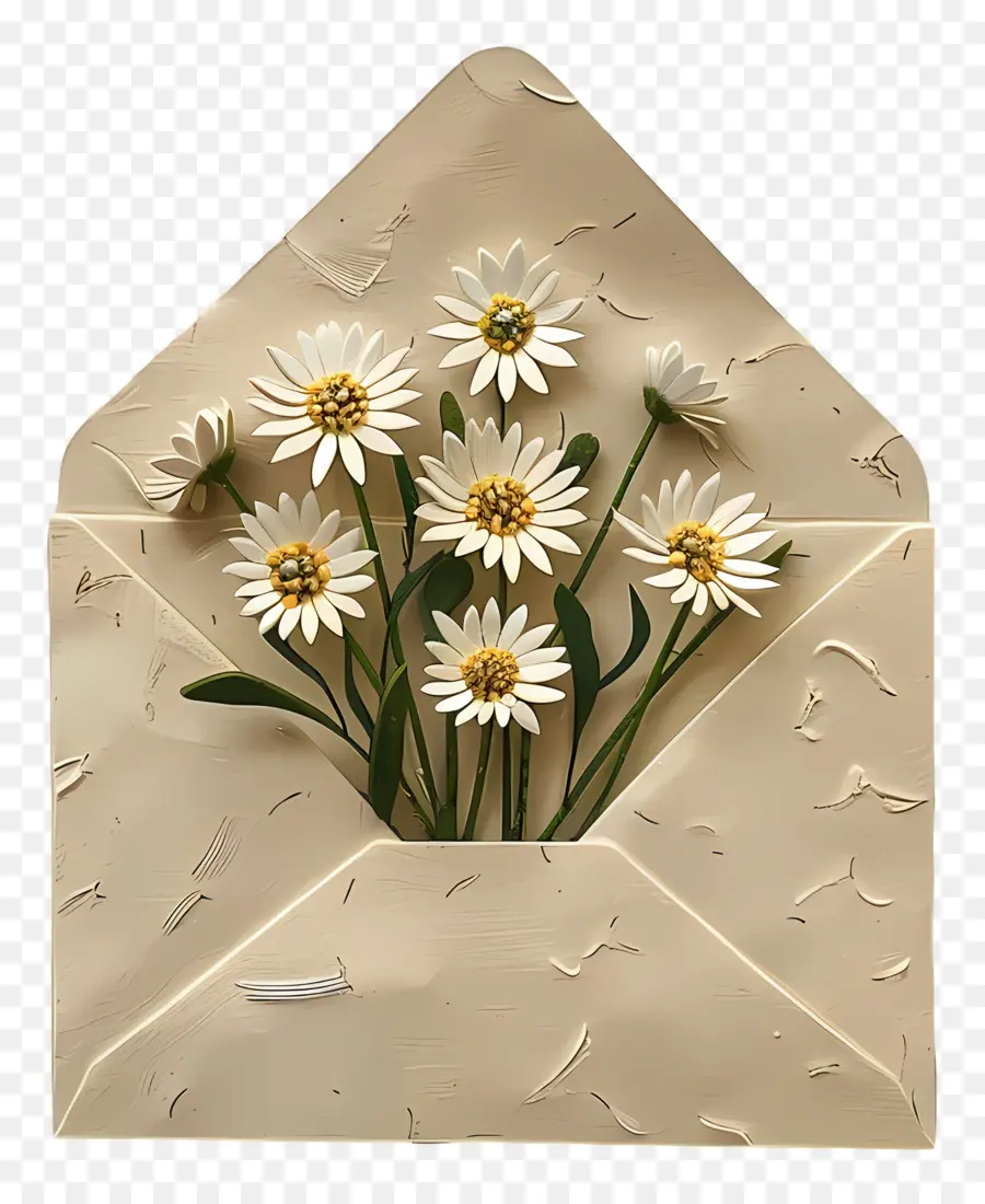 Daisies Envelope，Envelope Da Margarida PNG