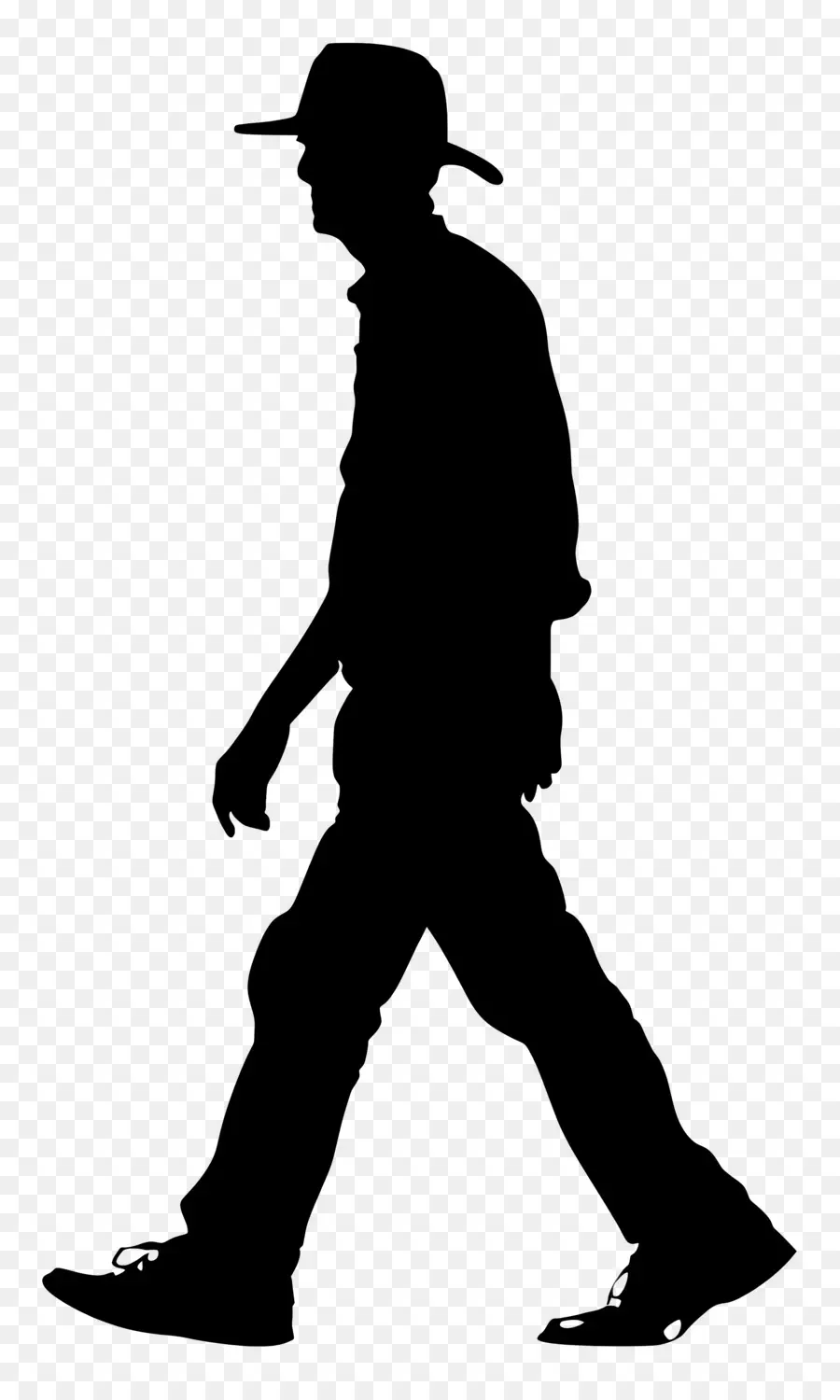 Silhueta De Homem Andando，Homem Andando PNG