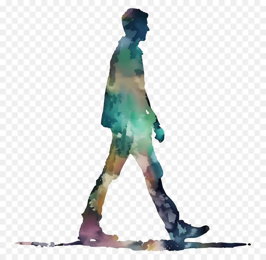 Silhueta De Homem Andando，Pessoa Andando PNG