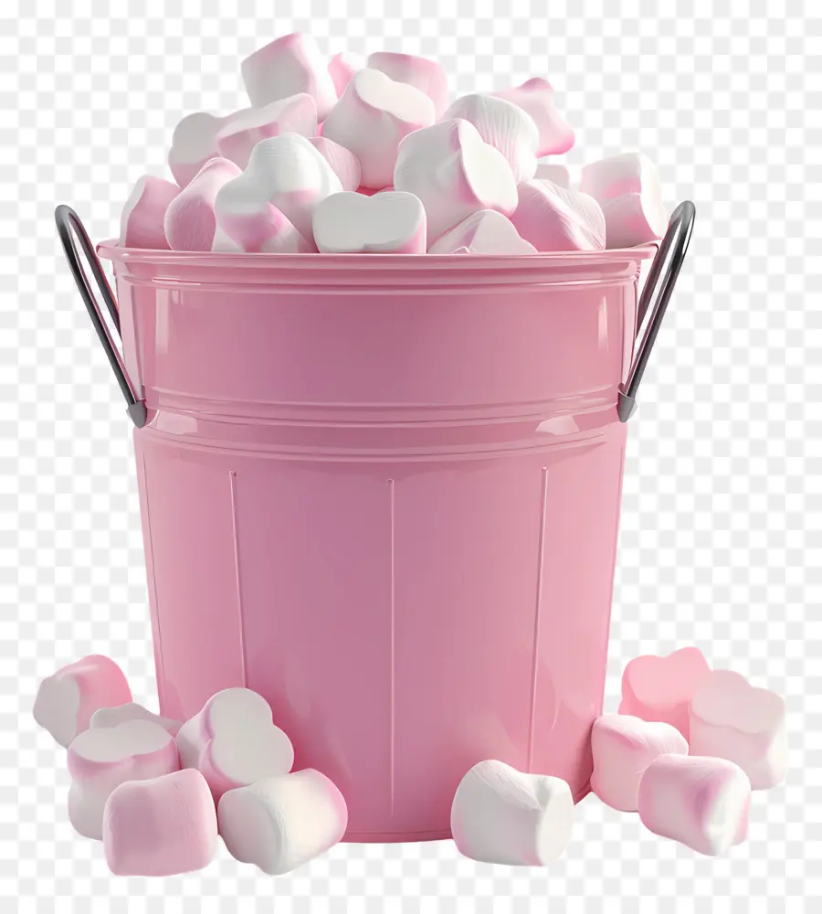 Marshmallow No Balde，Balde De Marshmallows PNG