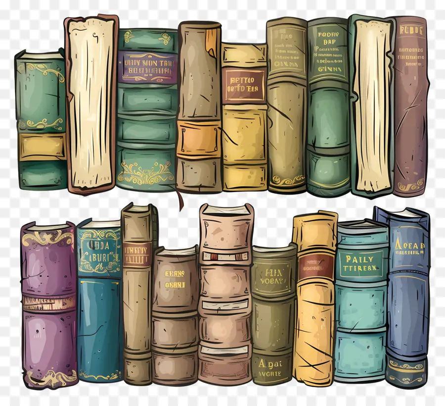 Fileira De Livros，Livros Antigos PNG