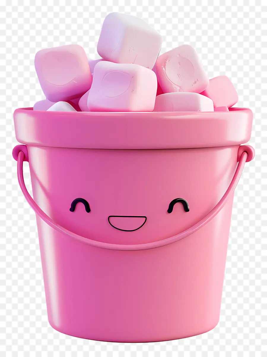 Marshmallow No Balde，Balde PNG