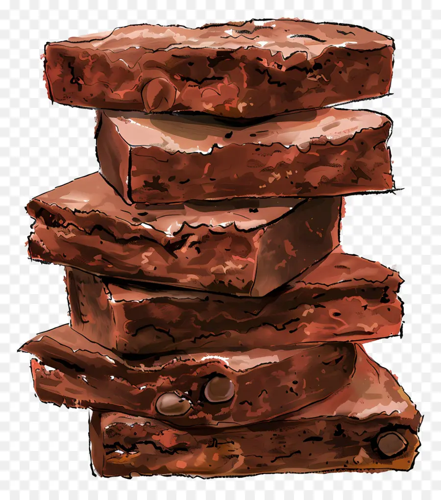 Pilha De Brownies，Brownies PNG