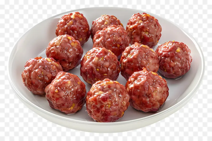 Bolinhos De Carne，Almôndegas Em Um Prato PNG