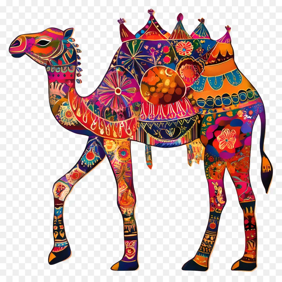 Feira De Camelos De Pushkar，Camelo Colorido PNG