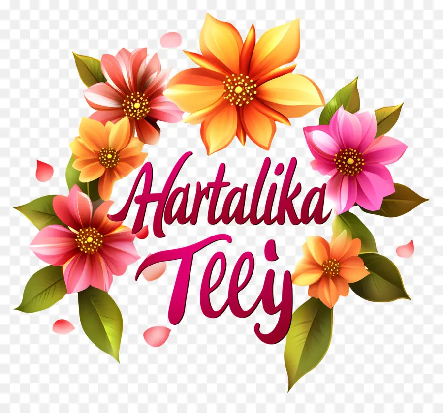 Feliz Teej，Flores PNG