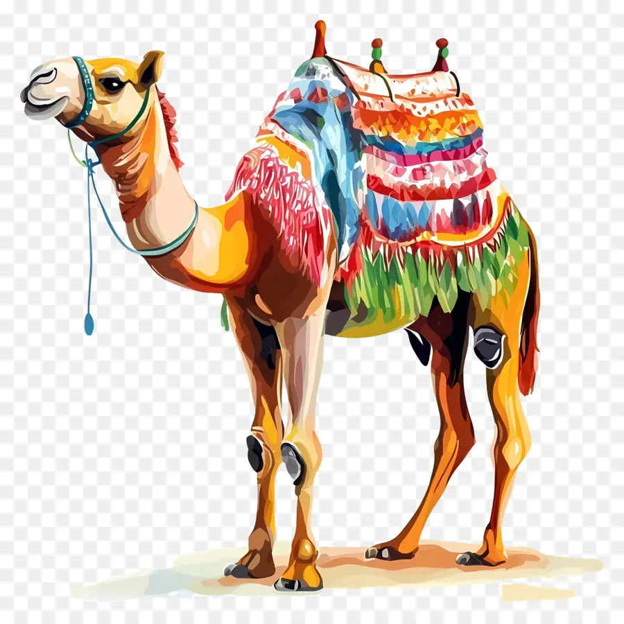 Feira De Camelos De Pushkar，Camelo Colorido PNG