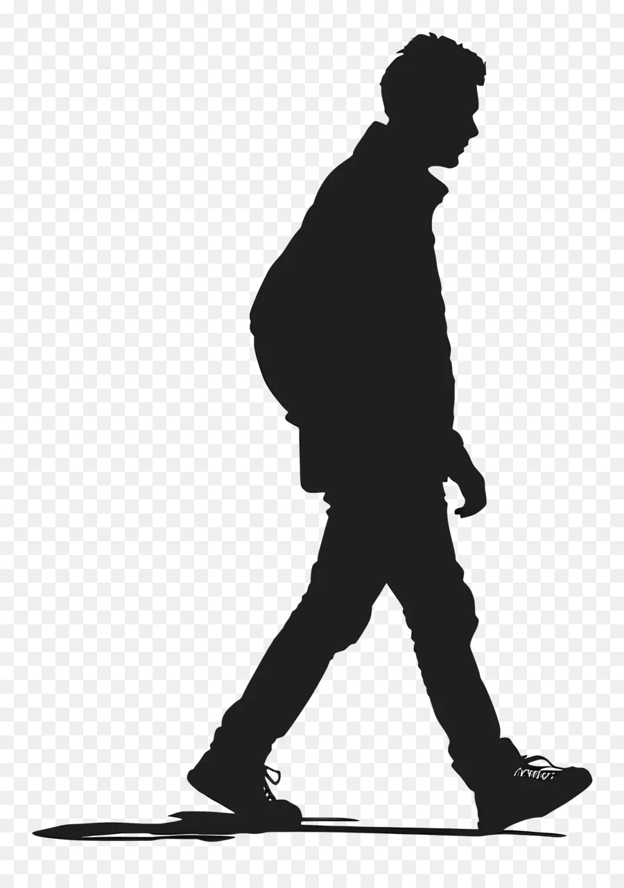 Silhueta De Homem Andando，Silhueta Andando PNG