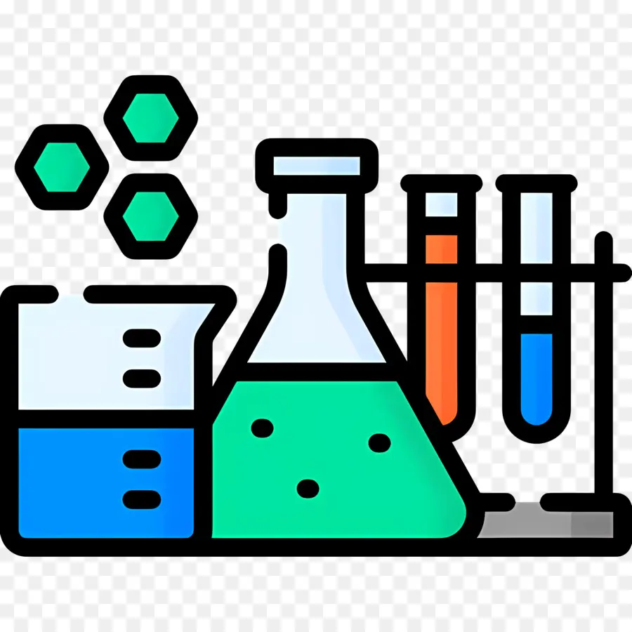 Ciência，Microscópio E Tubos De Ensaio PNG