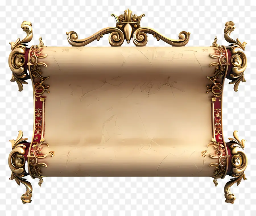 Pergaminho Real，Moldura Ornamentada PNG