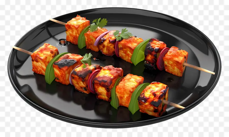 Paneer Tikka，Espetos Grelhados PNG