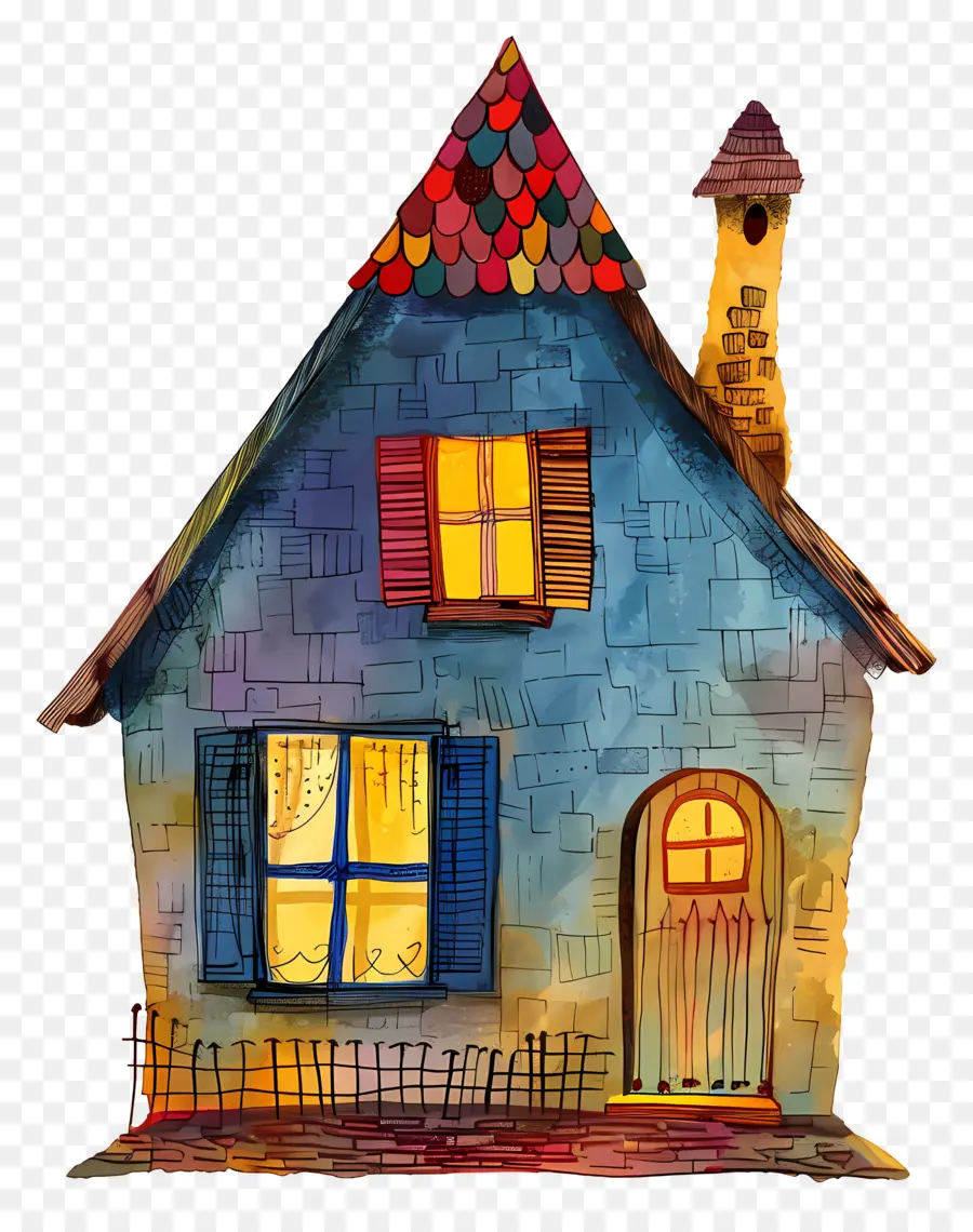 Casa Aconchegante，Casa Pequena E Fofa De Doodle PNG