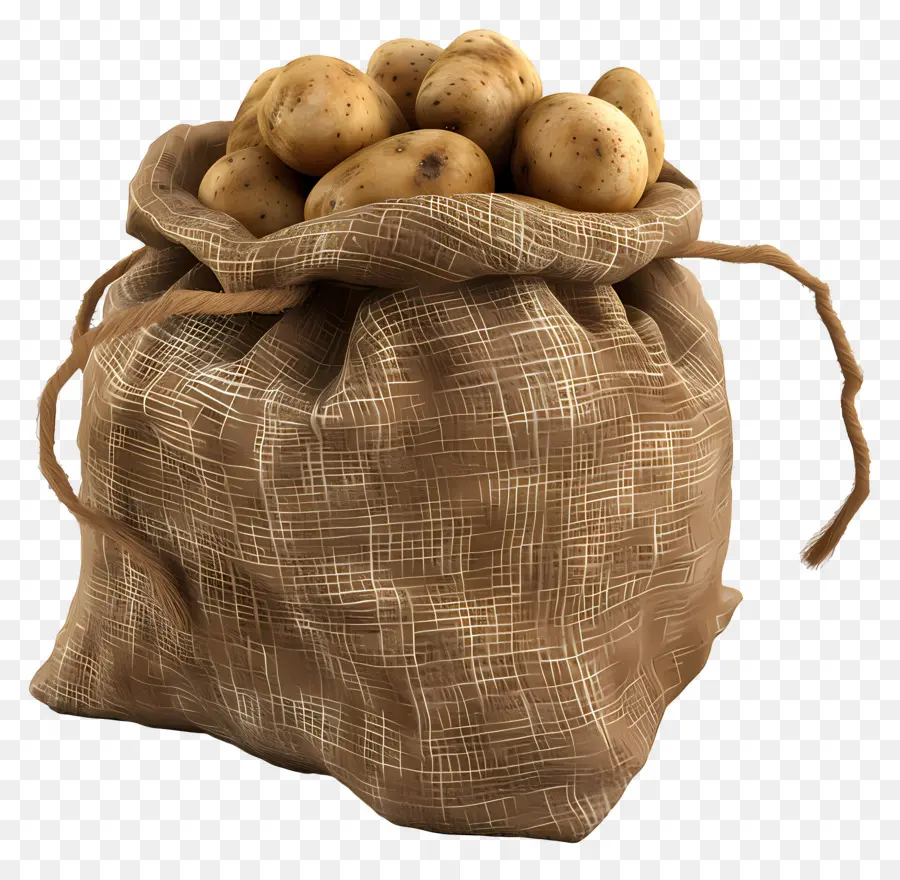 Batatas Em Saco De Estopa，Batatas Em Um Saco PNG