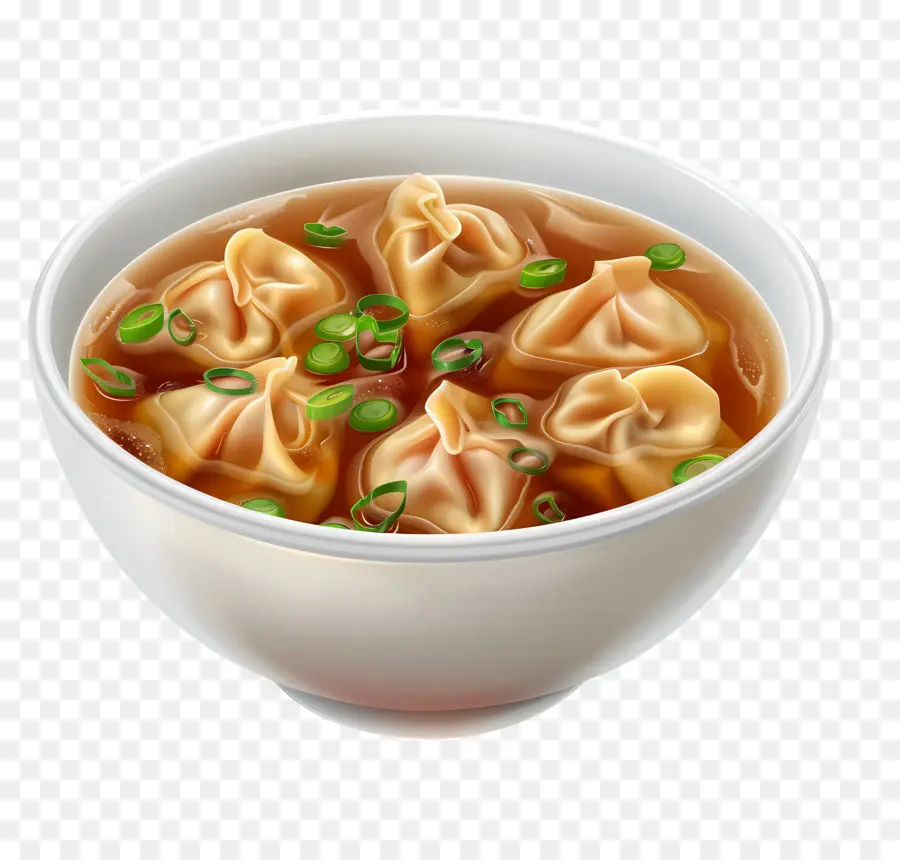 Sopa Wonton，Bolinhos PNG