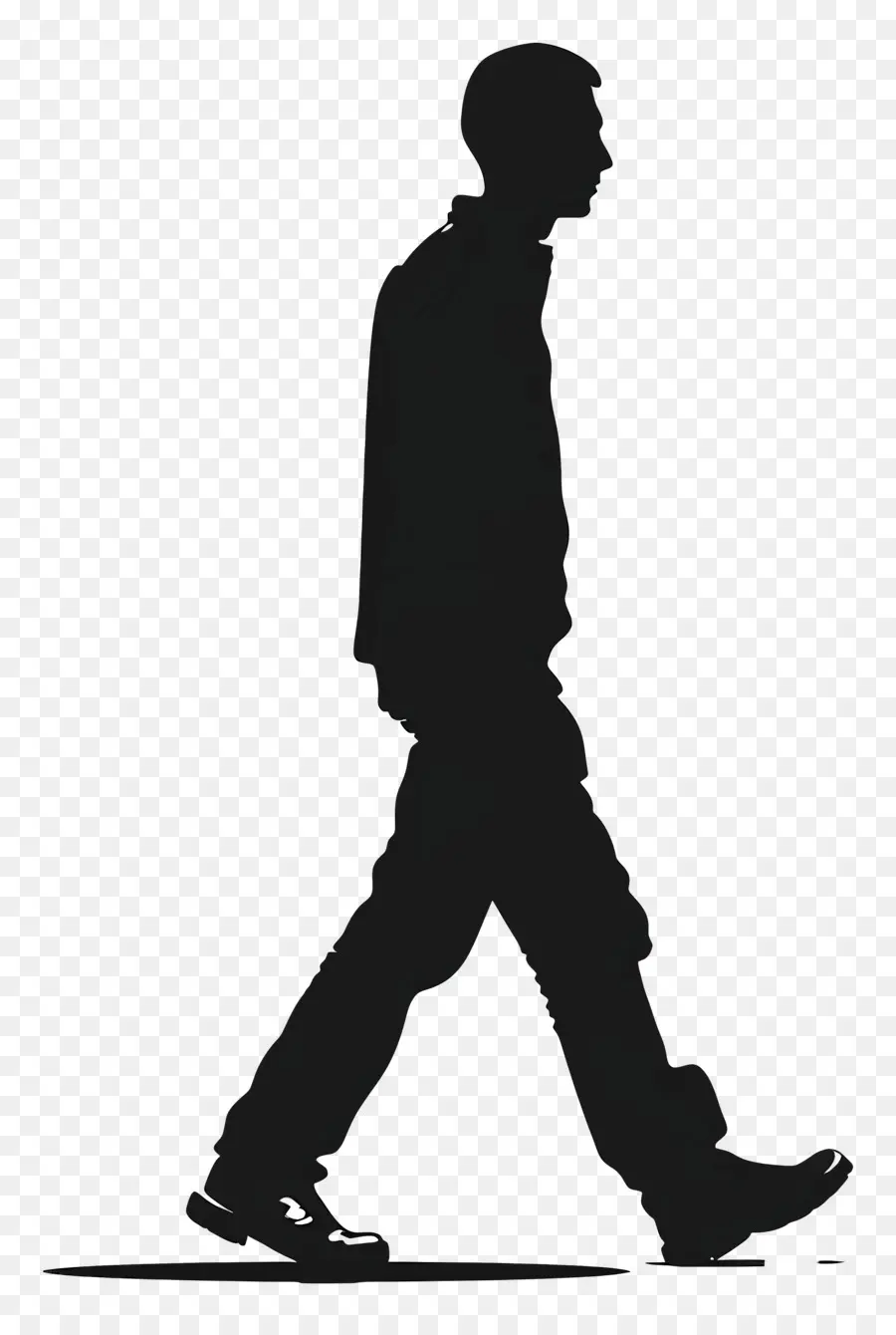 Silhueta De Homem Andando，Silhueta Andando PNG