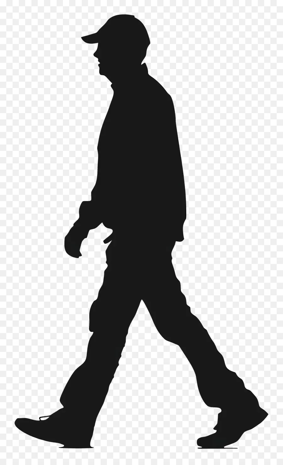 Silhueta De Homem Andando，Homem Andando PNG