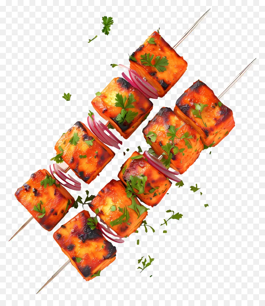 Paneer Tikka，Espetos Grelhados PNG