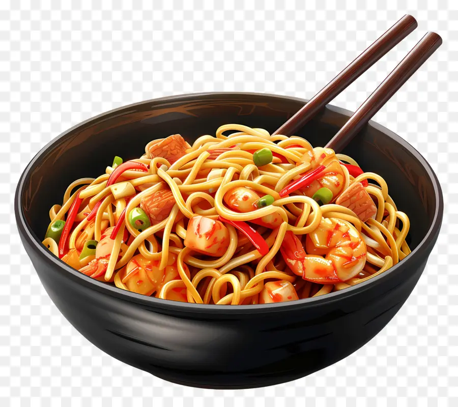 Chow Mein，Macarrão PNG