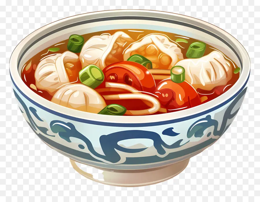 Sopa Wonton，Tigela De Sopa PNG