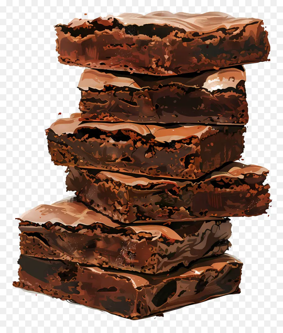 Pilha De Brownies，Brownies De Chocolate PNG