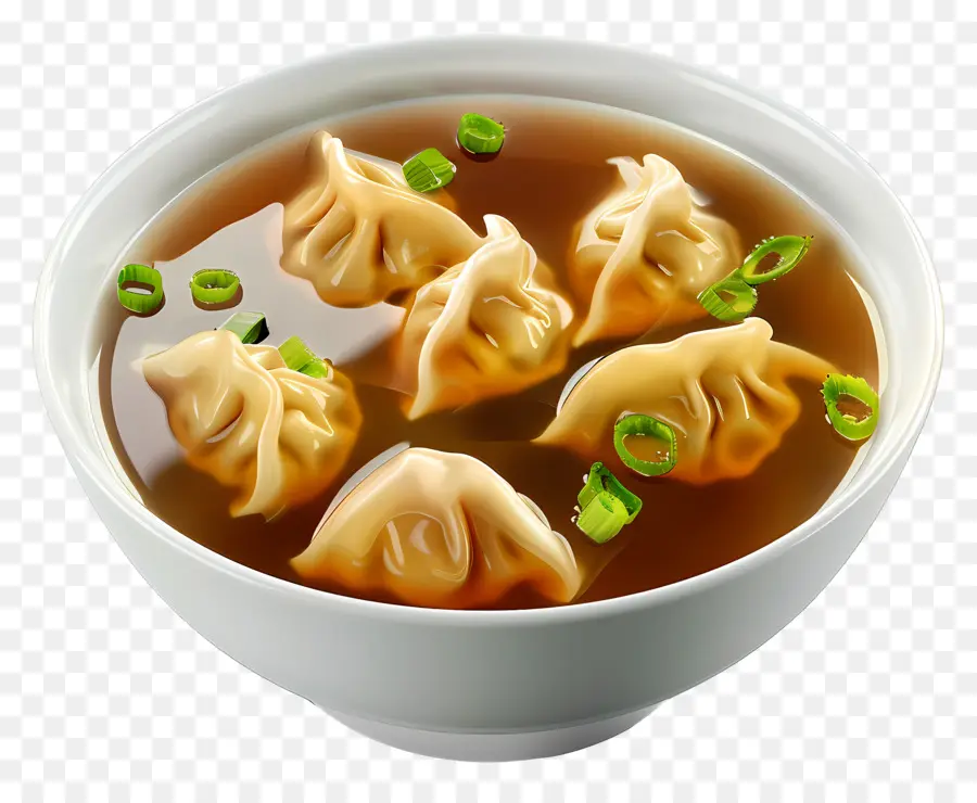 Sopa Wonton，Bolinhos Na Sopa PNG