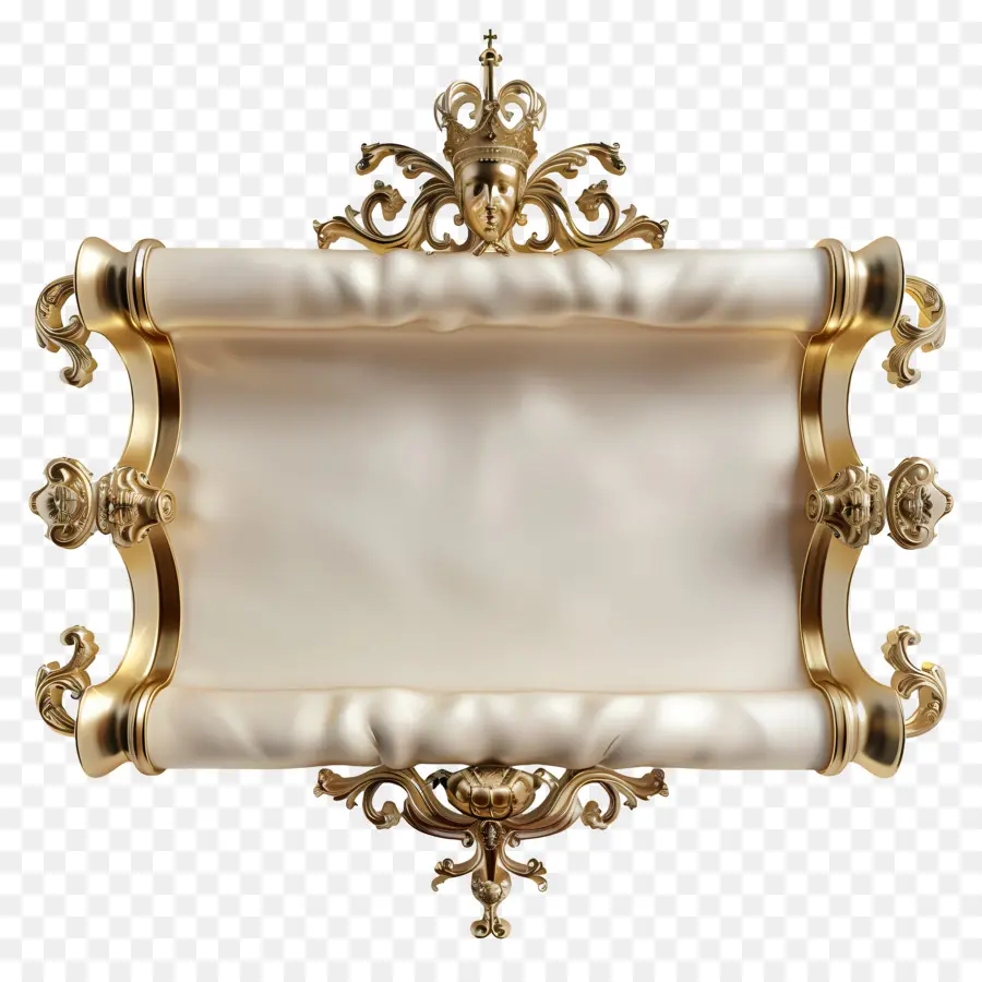 Pergaminho Real，Moldura Ornamentada PNG