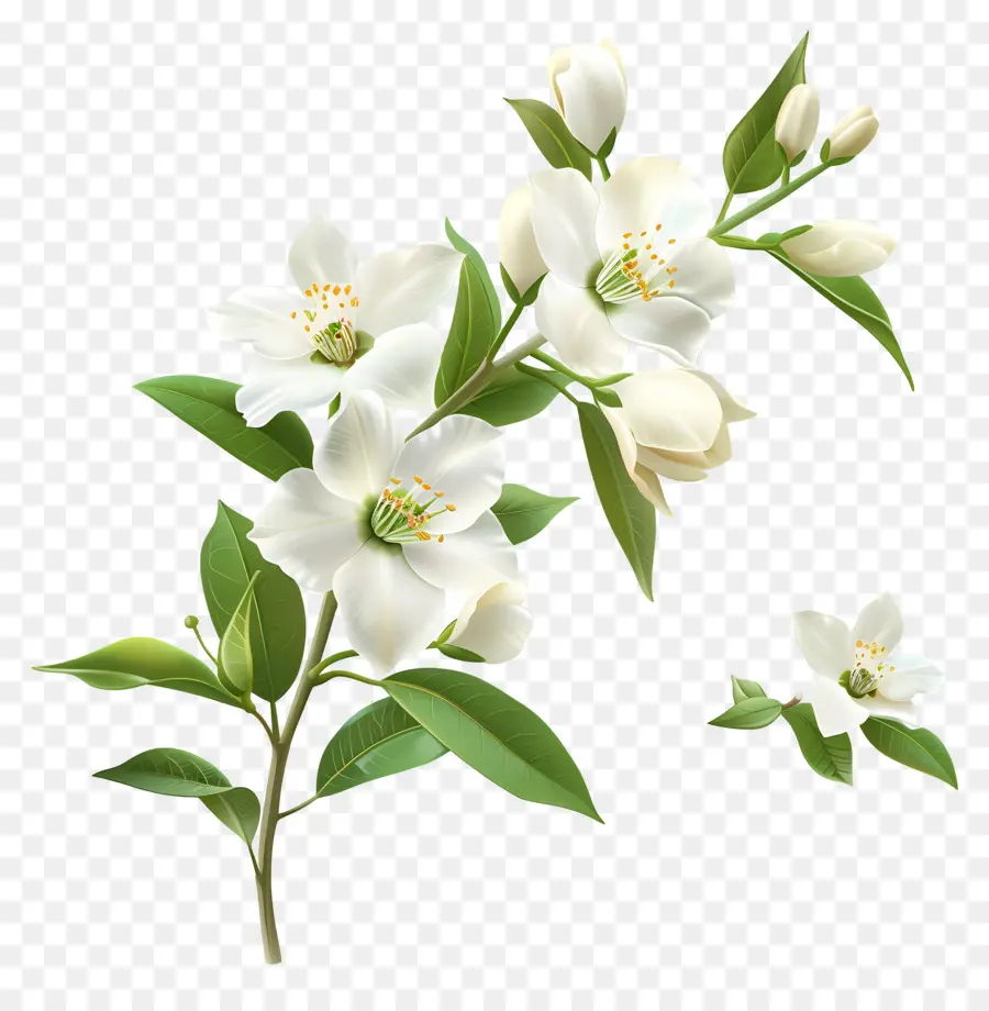 Flores De Jasmim Branco，Flores Brancas PNG