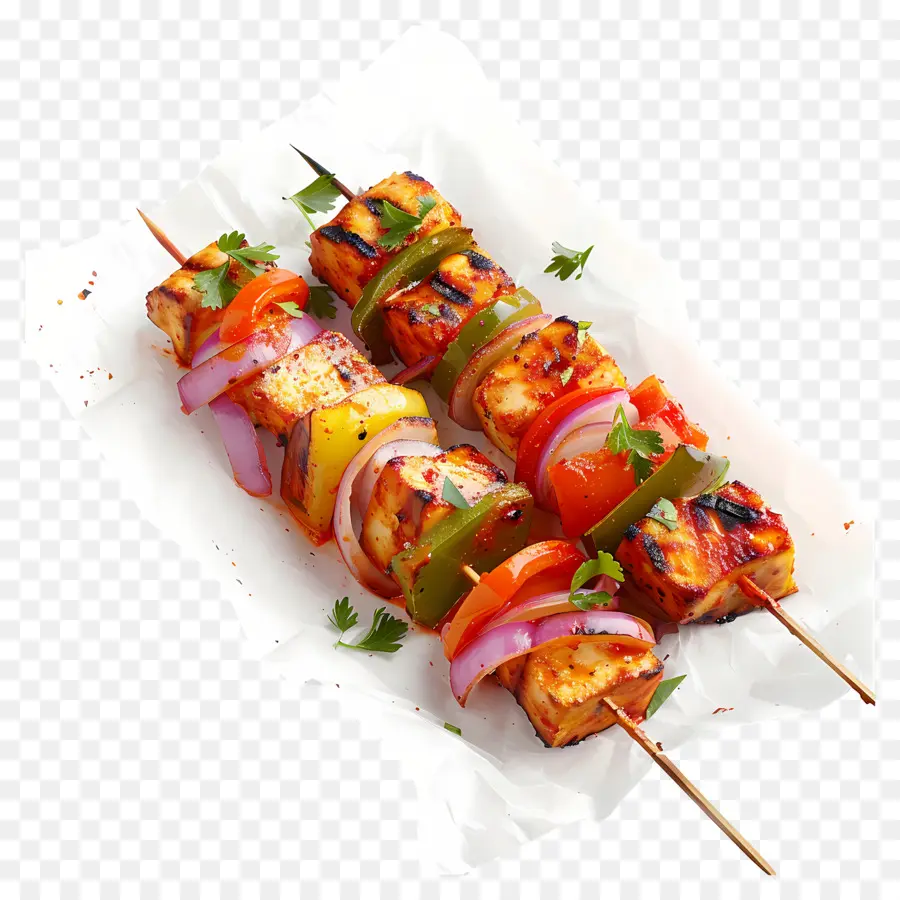 Paneer Tikka，Espetos PNG