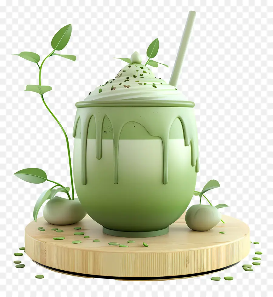 Bebida Matchá，Batido Verde PNG