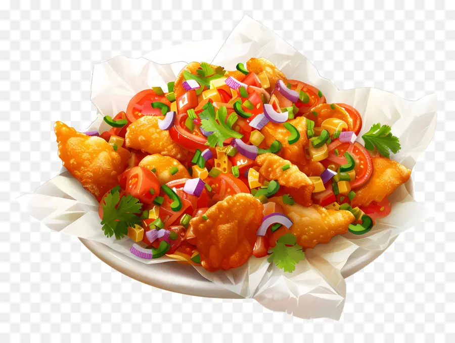 Chaat，Prato Frito PNG