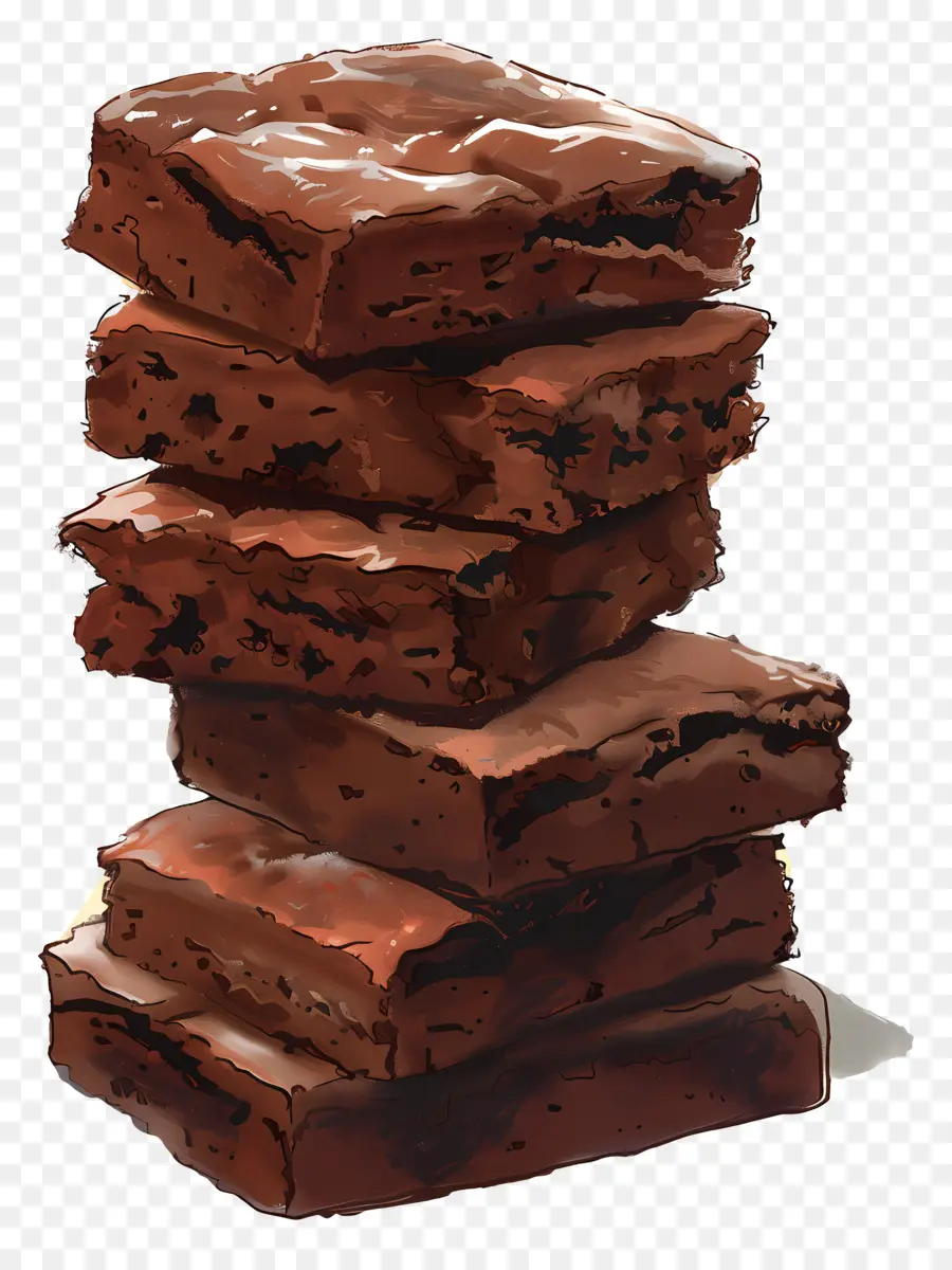 Pilha De Brownies，Brownies PNG