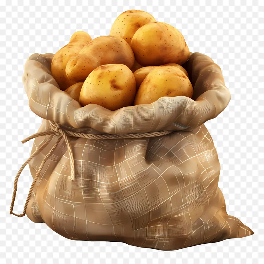 Batatas Em Saco De Estopa，Batatas Em Um Saco PNG