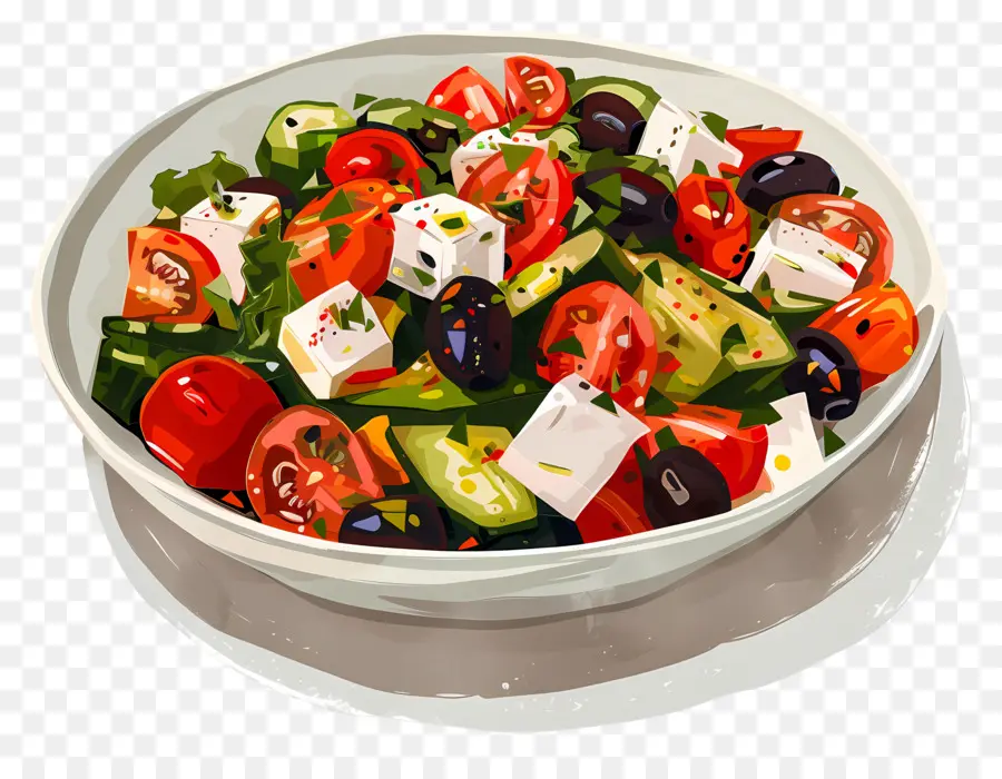 Salada Grega，Tigela PNG