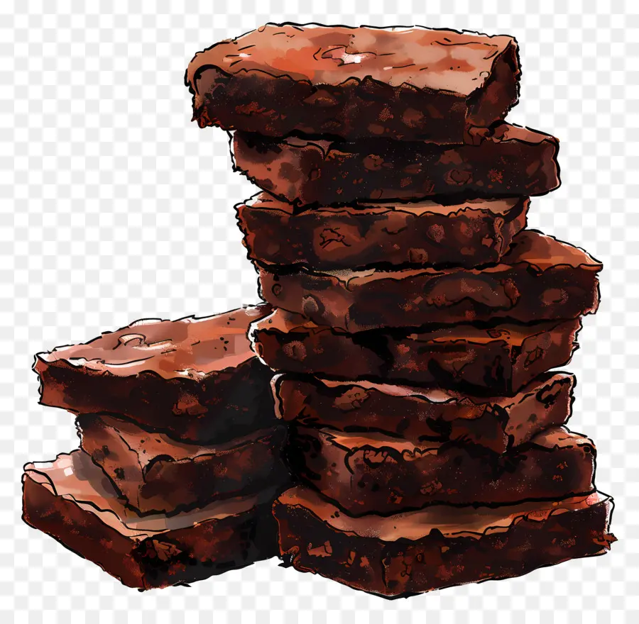 Pilha De Brownies，Brownies PNG